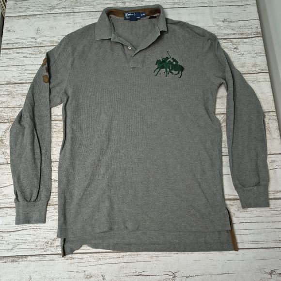 Polo Ralph Lauren Other - Polo Ralph Lauren Big Pony Dual Green Long Sleeve Polo Shirt Men Size Medium
